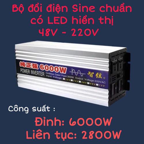 Bộ đổi điện sin chuẩn 6000w 48v sang 220v - zx 48v-6000w