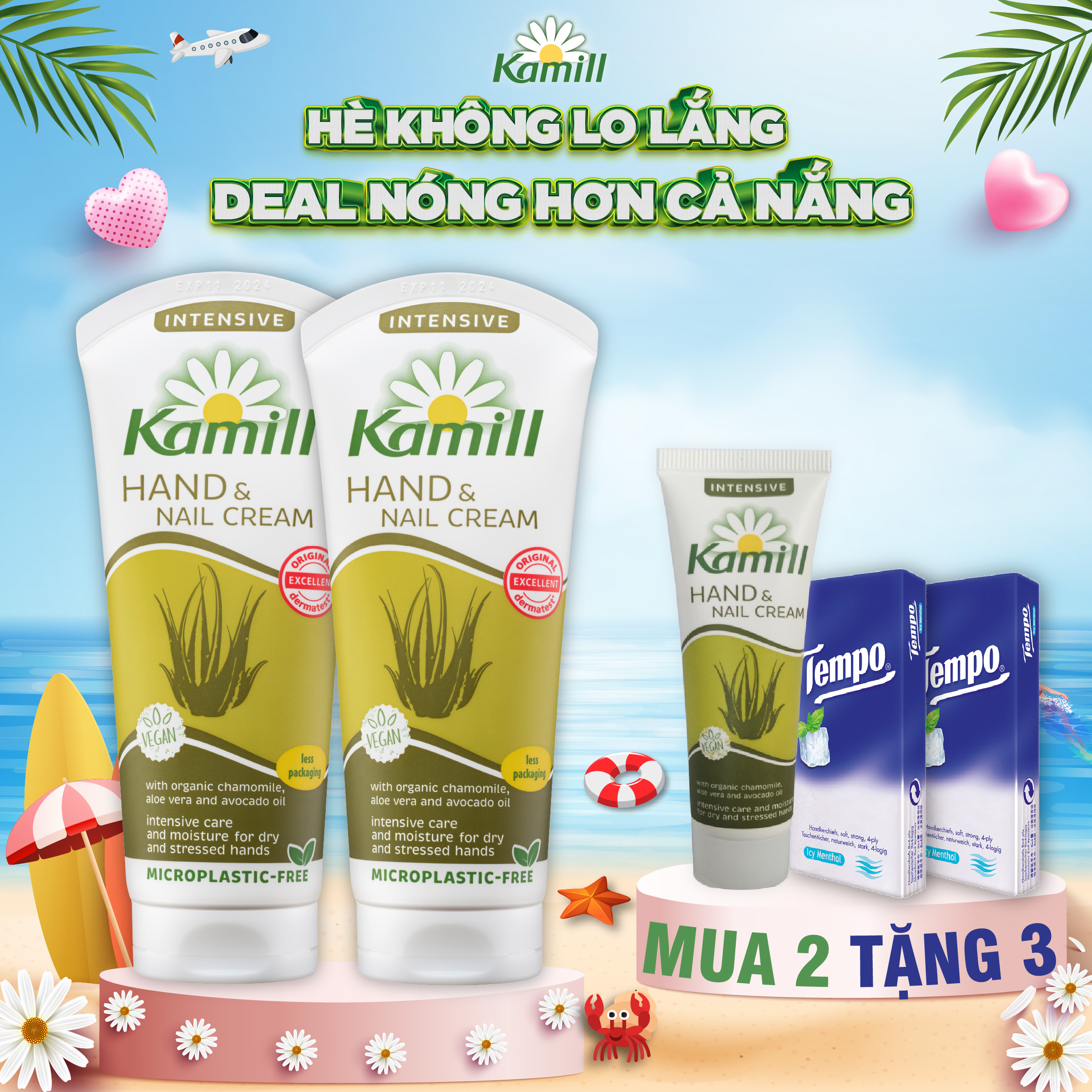Combo 2 tuýp Kem dưỡng da tay và móng tay Kamill Hand & Nail Cream Intensive 100 ml
