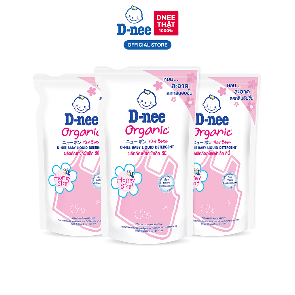Combo 3 nước giặt quần áo d-nee 600 ml - honey star