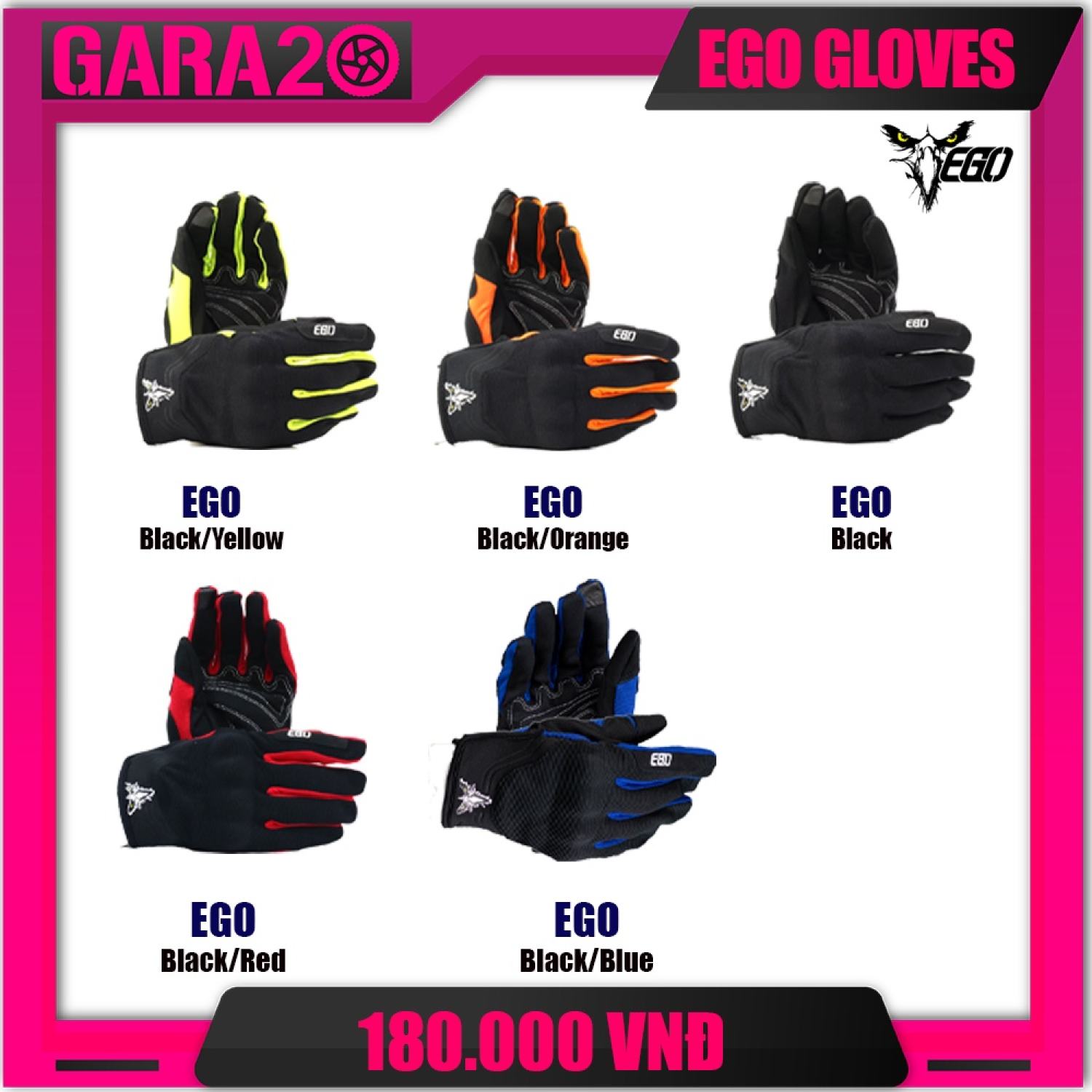 Găng tay ego dài ngón - gara20