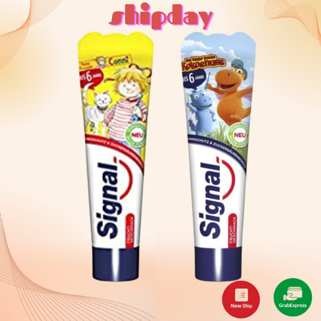 Kem đánh răng signal cho trẻ 50ml, bảo vệ cho hàng răng chắc khỏe, chống sâu răng, kem đánh răng rất oan toàn, hàng nội địa đức