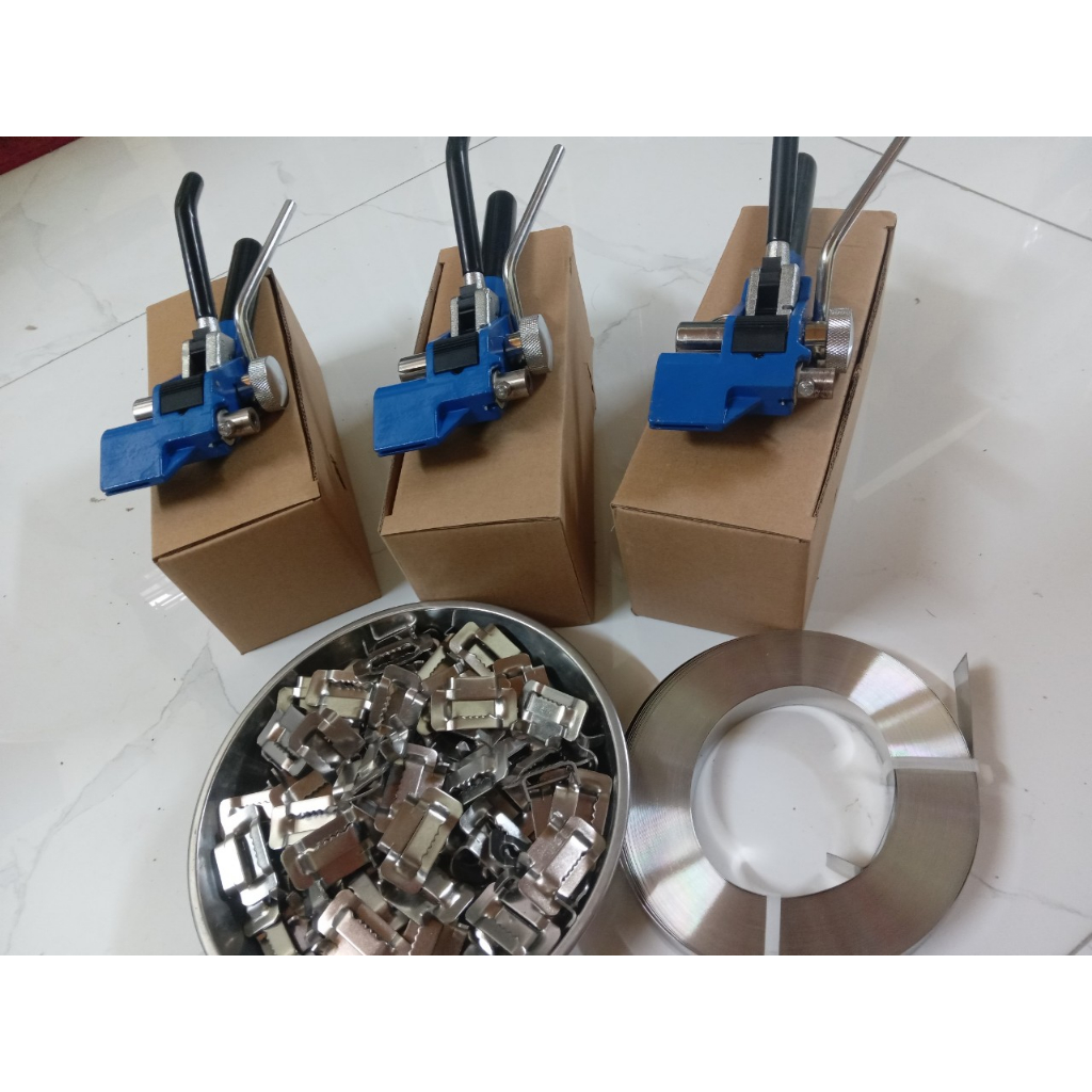 Dây Đai inox, đai cuộn inox, đầu khoá đai, đai điện lực bản 19mm,dây thít inox 304