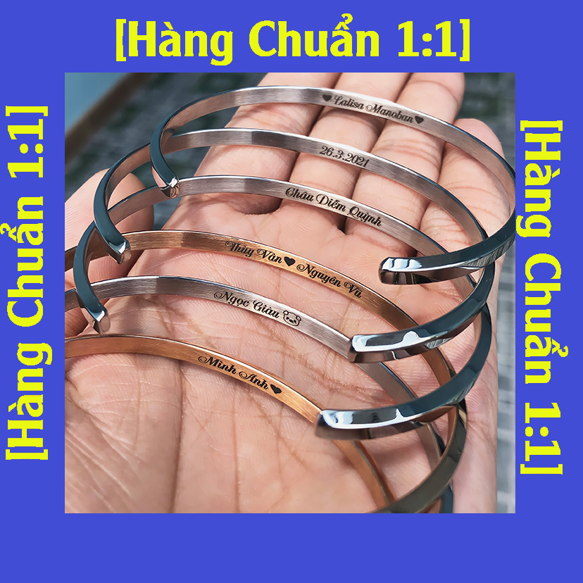 Vòng Tay Cuff DW Ver 1 Khắc Tên - Tặng kèm khắc icon miễn phí - Daniel Wellington