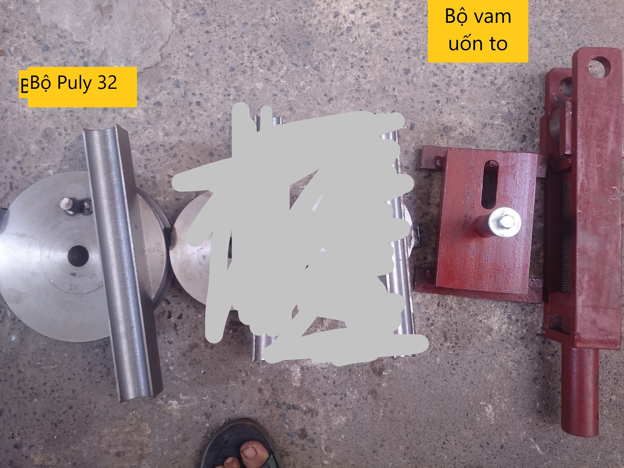 Vam uốn ống inox phi 32 đủ bộ, Máy uốn ông inox.