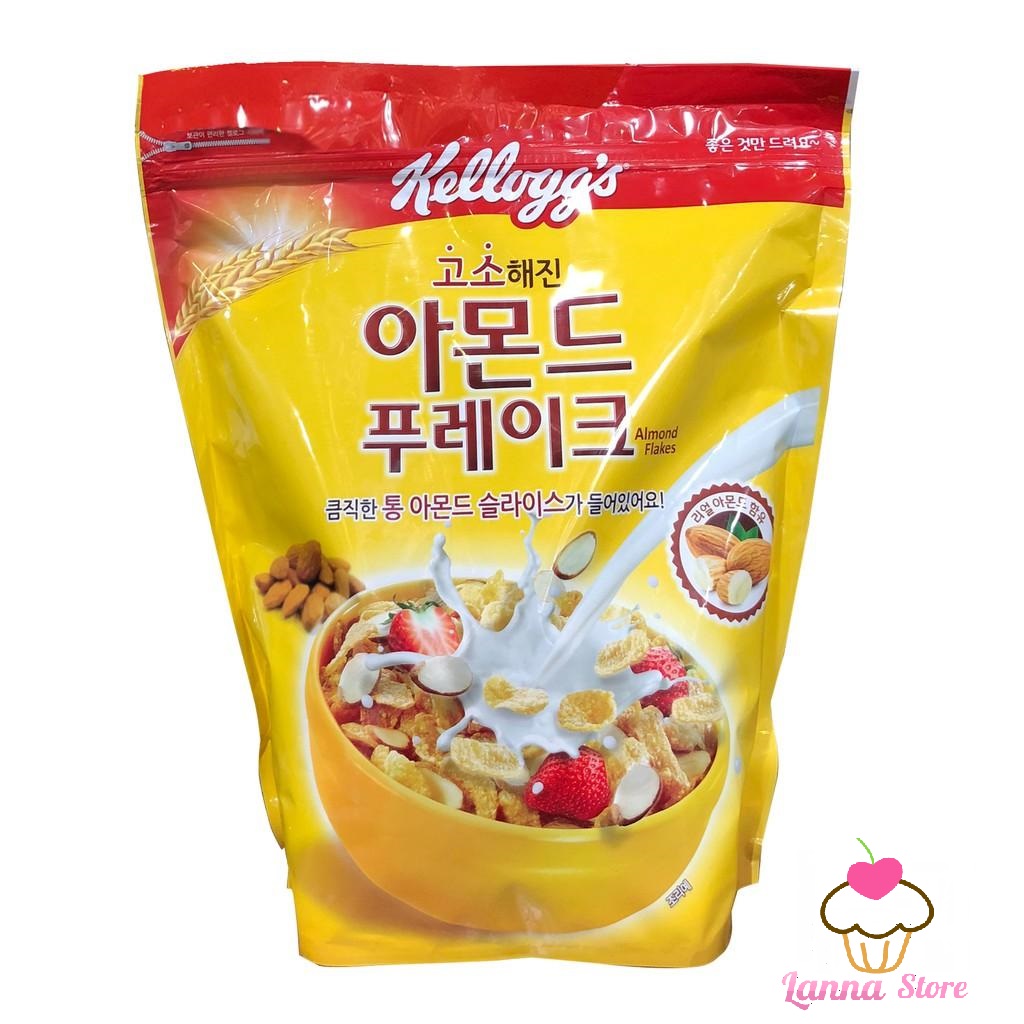 [HSD 30/10/2020] Ngũ Cốc ăn sáng Kellogg's Almond Flakes túi 600g (ngũ cốc hạnh nhân) - HÀN QUỐC