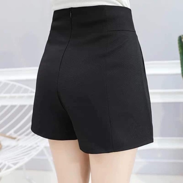 Quần đùi shorts nữ cạp cao from chuẩn