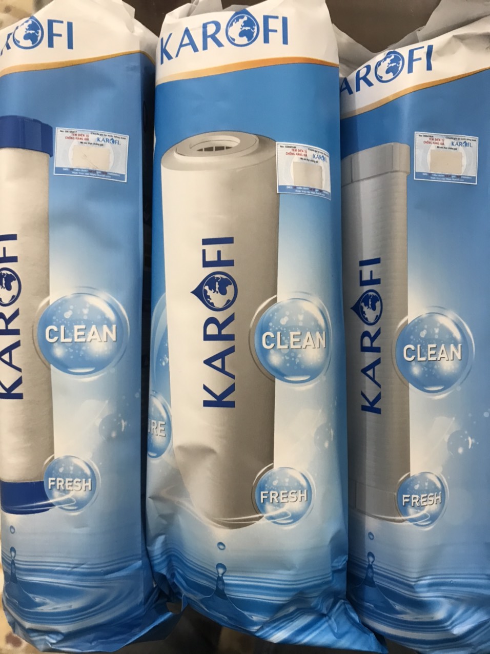 Bộ lõi lọc nước karofi số 123 smax duo new 2020