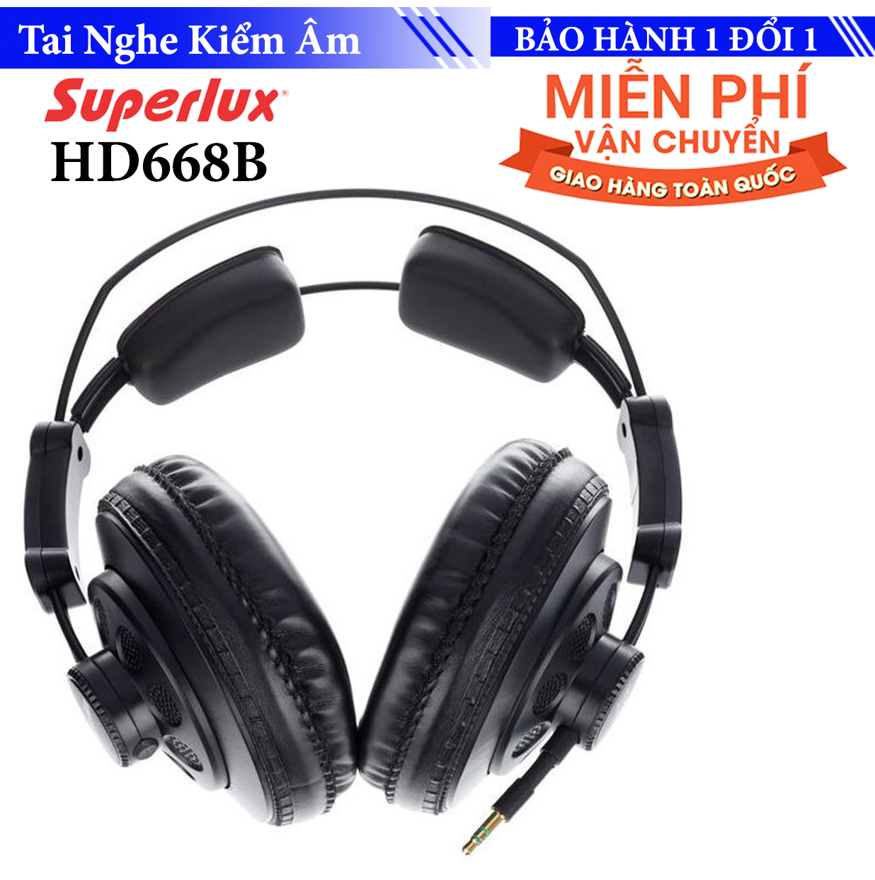 Tai nghe kiểm âm superlux hd668b - super bass