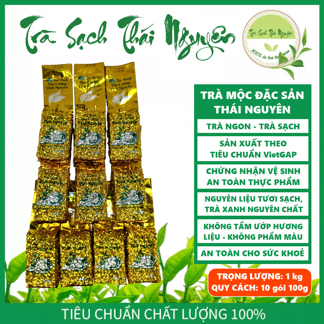 Trà mộc đặc sản thái nguyên - trà bắc - nguyên chất 100% - trà thái nguyên - trà xanh - trà sạch - 1kg -