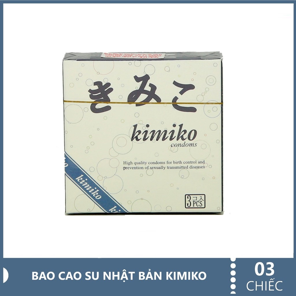 Bao cao su Gai li ti Siêu mỏng hộp 3 chiếc Kimiko - Nhật Bản