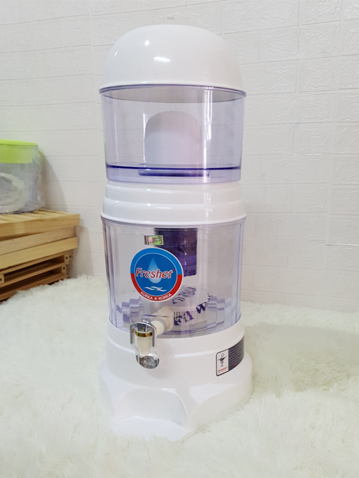 Bình lọc nước gia đình cao cấp Hàn Quốc màu trắng công suất 2lit/h bình 17lit
