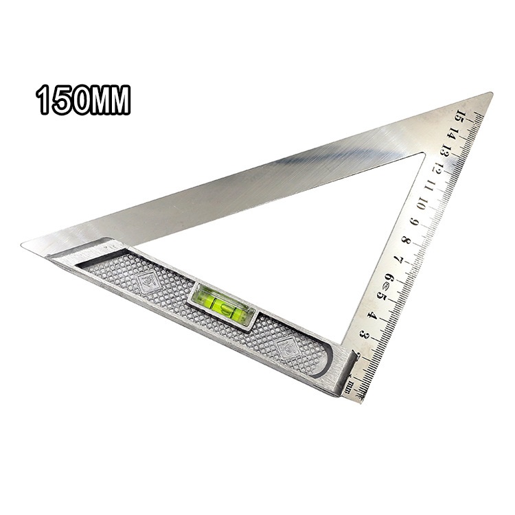 Thước tam giác thép không gỉ 150mm có cân nước