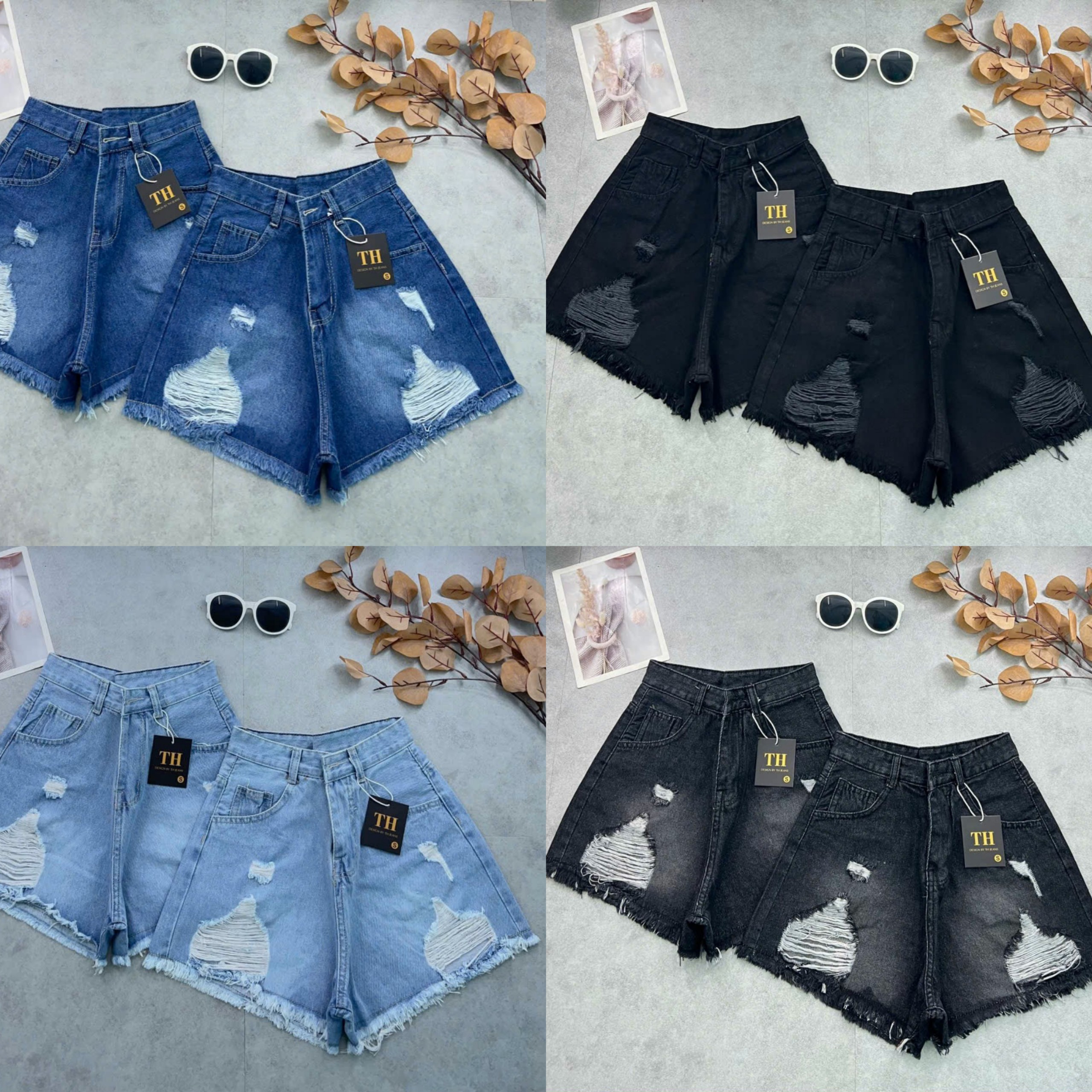 Quần Sọt Jean Nữ Rách Tua Lai Có BigSize Ảnh Thật Từ Sản Phẩm Dành Cho Bạn Gái Từ 38Kg đến 75Kg