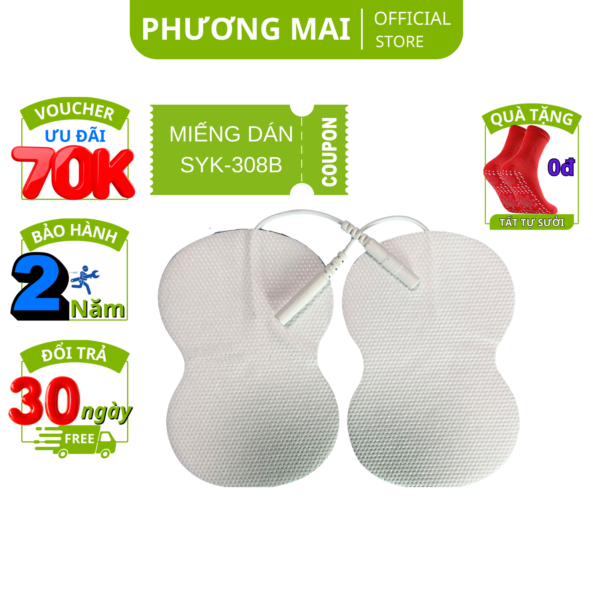 Miếng dán máy massage xung điện trị liệu SYK miếng dán máy xung điện dùng cho máy massage xung điện trị liệu