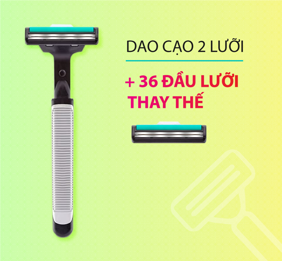 Dao Cạo 2 Lưỡi Apache kèm 36 Đầu Thay Thế
