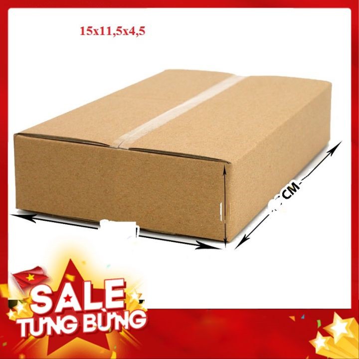 Hộp Giấy Carton Size 15x11,5x4,5 Để Gói Hàng Bảo Quản Hàng Combo 10 Hộp
