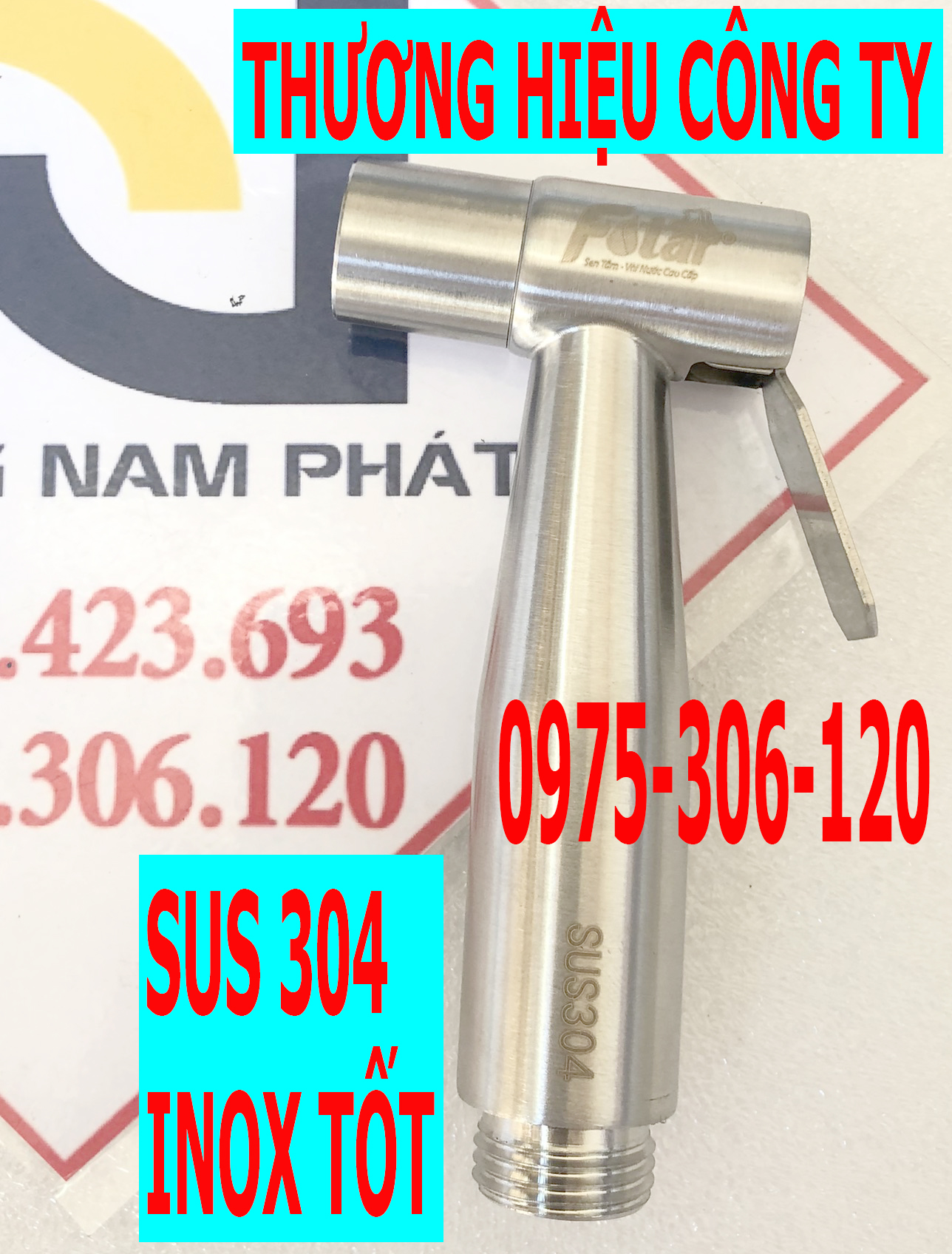NƯỚC MẠNH LÕI TỐT Đầu Vòi Xịt Vệ Sinh Bồn Cầu Không Dây INOX 304 VX25 Fotar đầu xịt inox 304 chống han gỉ
