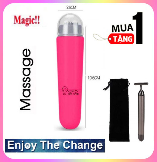 Combo 02 máy mát xa mát cầm tay 102 mini nhét túi - bút matxa mắt mini cầm tay combo máy massage cơ thể - massage mặt massage mắt mini cầm tay tiện dụng - máy mát xa mặt pin aa - emassage pe
