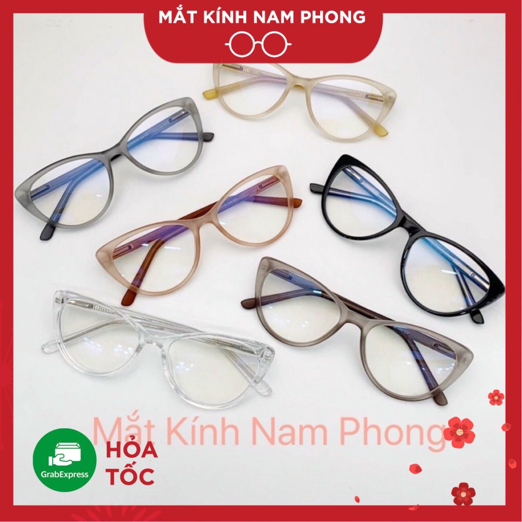 Gọng kính cận mắt mèo nhựa cao cấp 8013 - gọng mắt mèo hottrend 2023