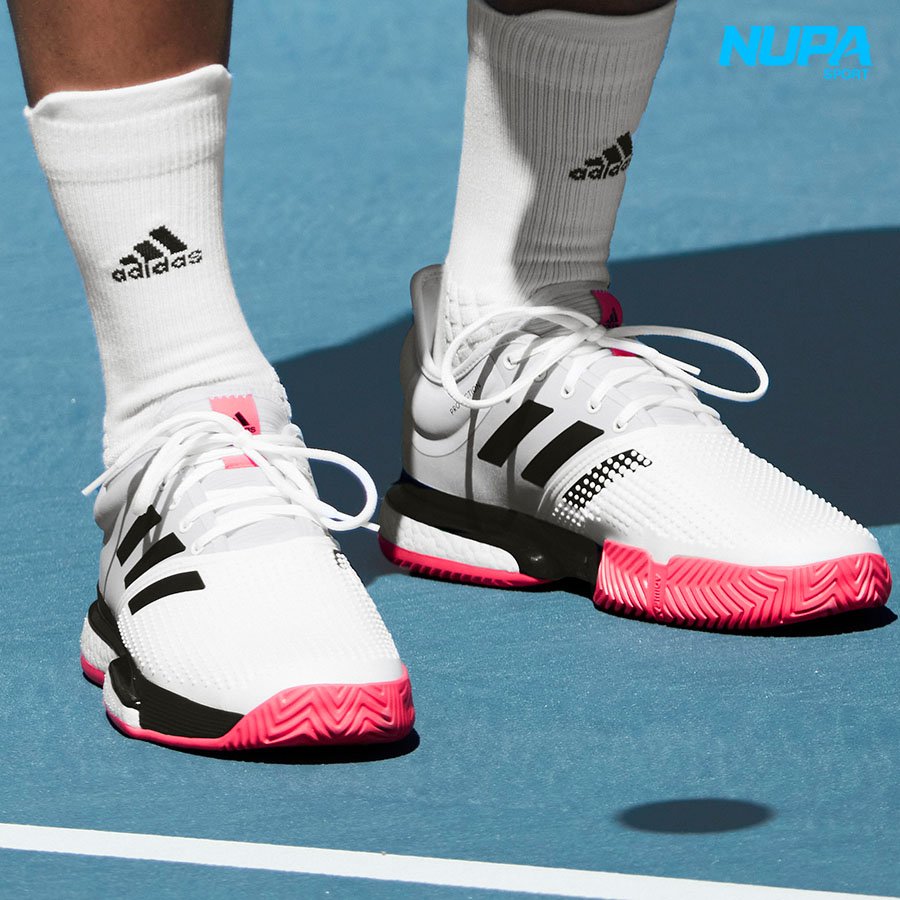 Giày Tennis Adidas Sole Boots - White Pink Black 7