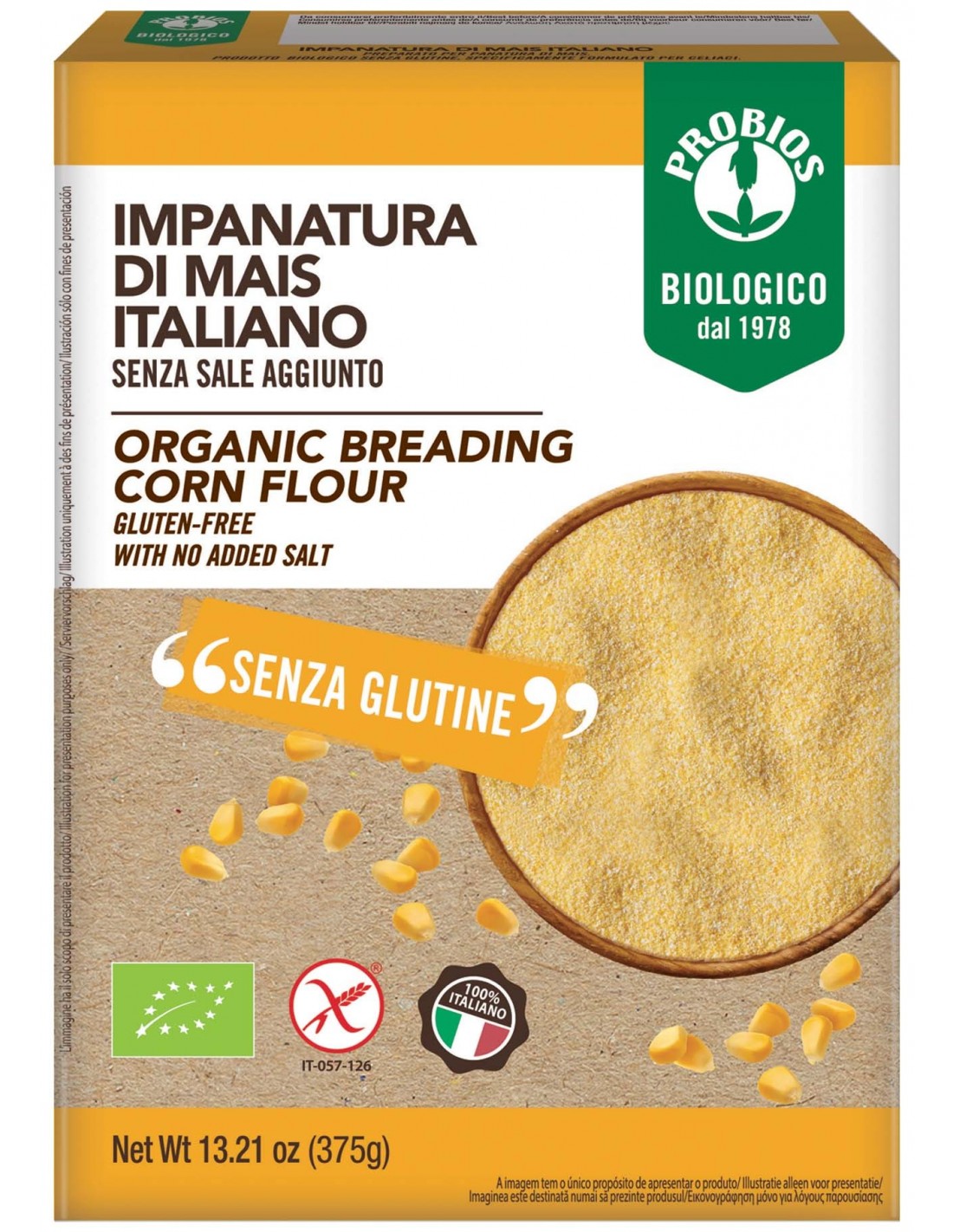 Probios Organic Breading Corn Flour 375g