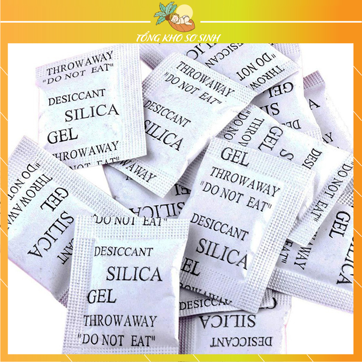 Gói hút ẩm silicagel, túi hút ẩm cho giày dép, máy ảnh, đồ điện tử, chống ẩm mốc 1 gram/túi, túi hút ẩm quần áo , gói hút ẩm tiện dụng chống mốc