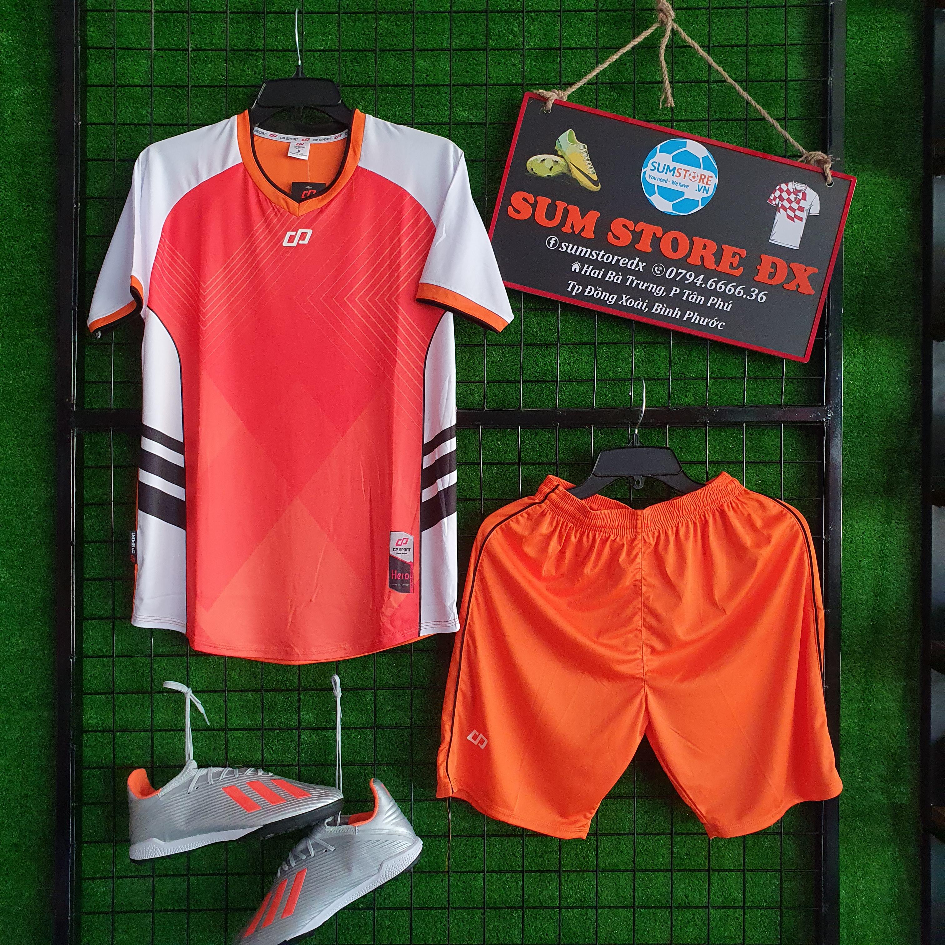 Bộ Đồ Đá Banh –  Áo Bóng Đá Không Logo CP Hero Cam
