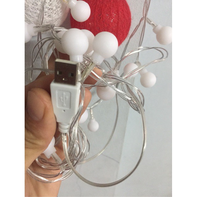 Đèn cherry ball cắm usb 1m8 3m 6m 10m
