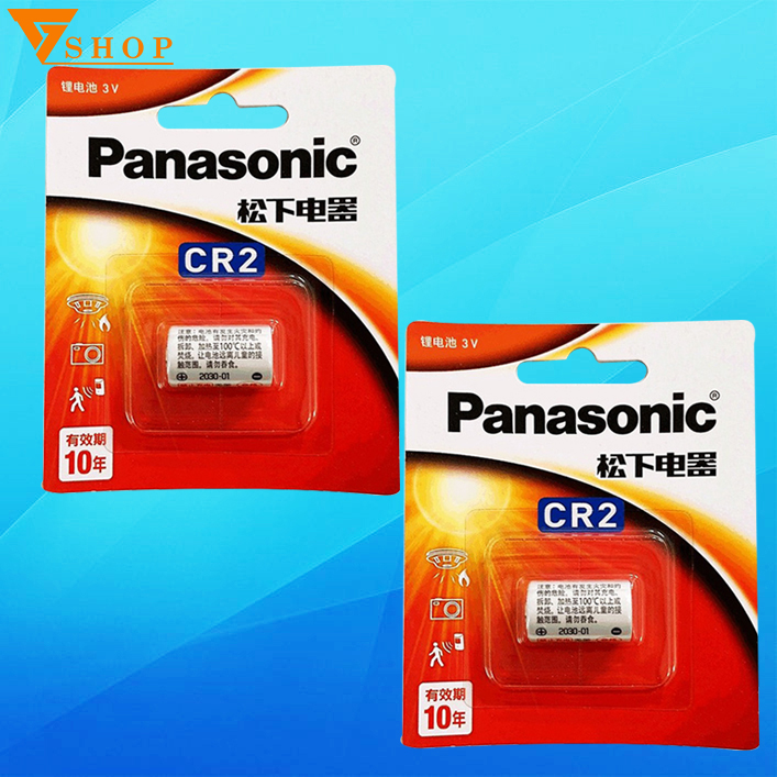 2 viên pin Panasonic CR2, Pin máy ảnh, pin máy đo khoảng cách CR2