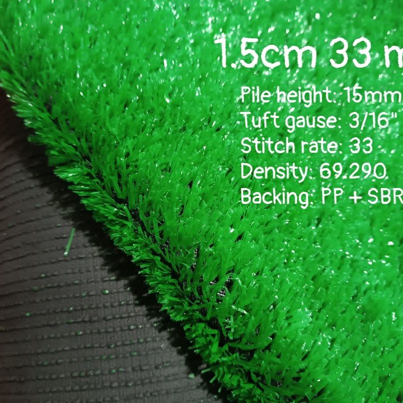 cỏ nhân tạo, thảm cỏ nhựa lót sàn sân vườn 1,5cm xanh non