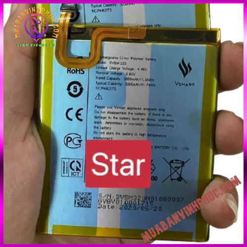 Pin vsmart star / bvsm-320,dung lượng 3050mah / bảo hành 12 tháng - mbvp.com