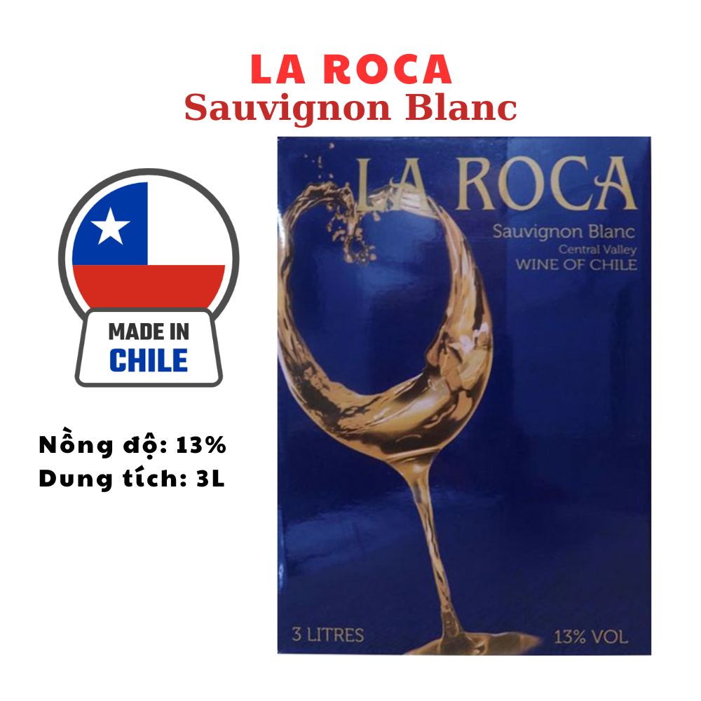 Vang bịch La Roca Sauvignon Blanc 3L - Vang Trắng