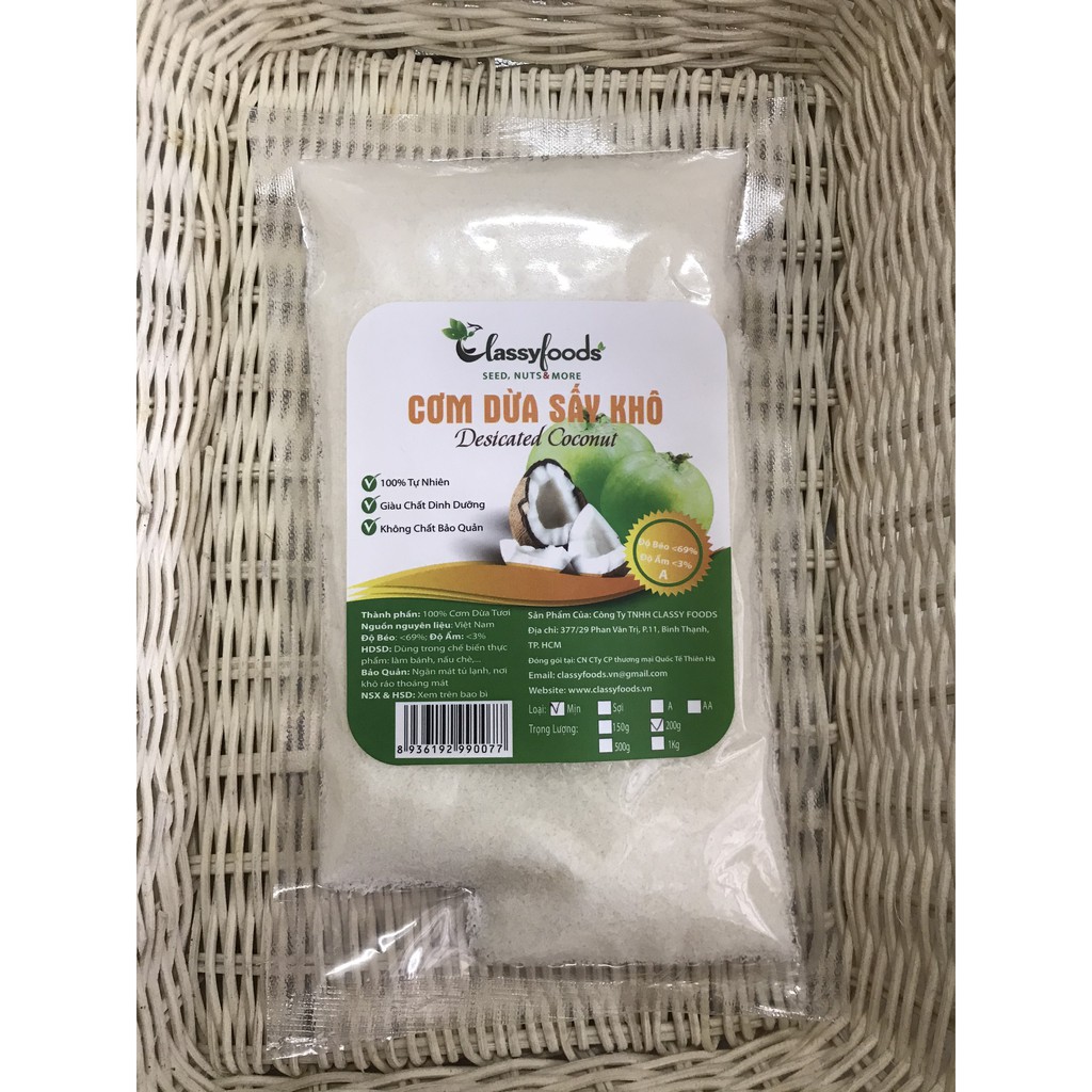 Cơm dừa sấy classy food 1kg