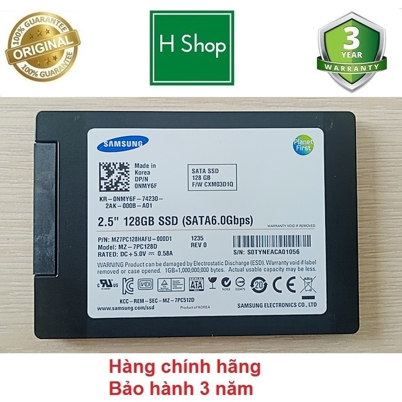 [HCM]Ổ cứng SSD 128GB Samsung hàng tháo máy chính hãng bảo hành 3 năm