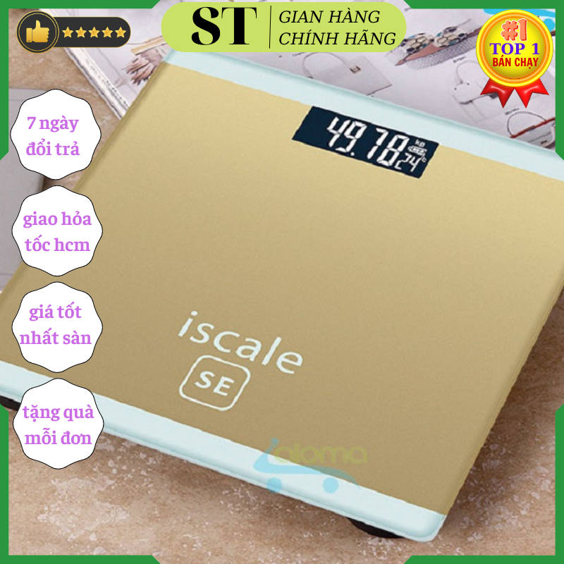 Cân sức khỏe điện tử kiểu dáng iphone iscale - cân hình iphone - cân iphone tải trọng 180kg, siêu chuẩn, bh 1-1 miễn phí