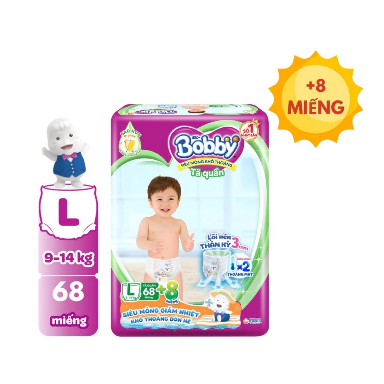 Tã bĩm quần bobby l68
