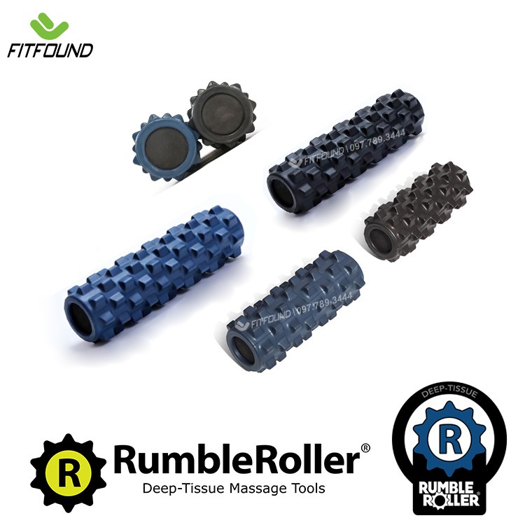 Rumble roller - con lăn massage dài 33cm- 45cm đặc ruột foam độ cứng cao giãn cơ dãn cơ mát xa trị liệu chịu lực 300kg