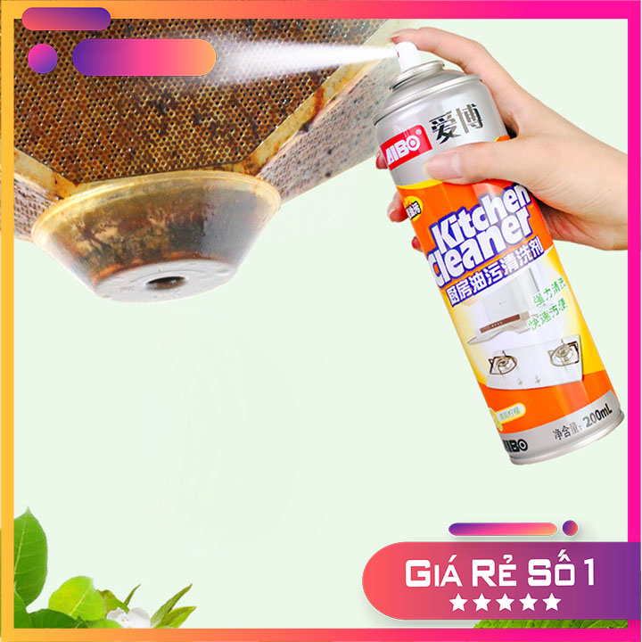 Bình xịt bọt tuyết tẩy rửa siêu sạch mầu cam kitchen cleaner nhà bếp 500ml Chai Xịt Tẩy Rửa Đa Năng Tẩy Rửa Nhà Bếp Dạng Bọt [ Hàng loại 1]