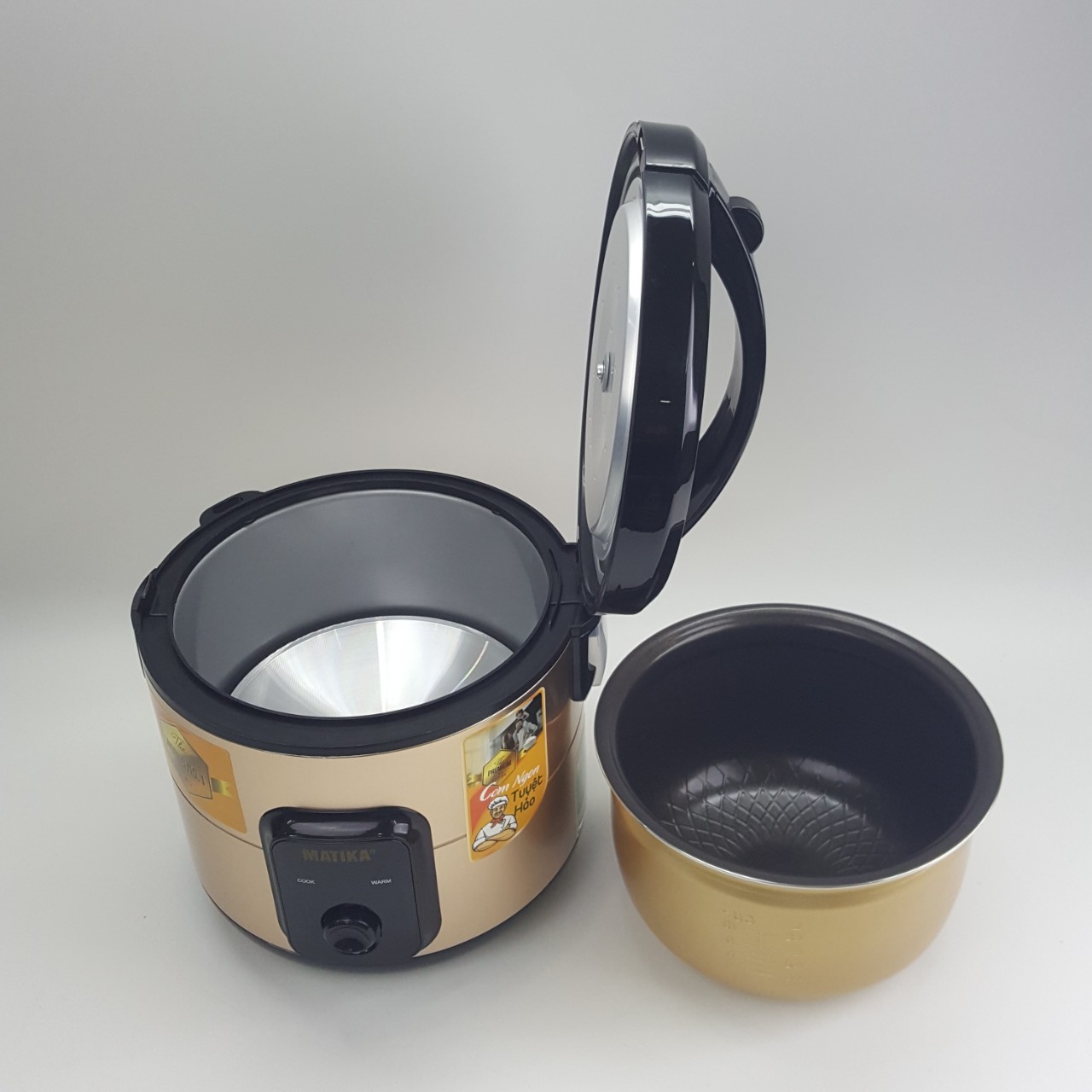 Nồi cơm điện cao cấp matika mtk-rc 1892 đáy tròn