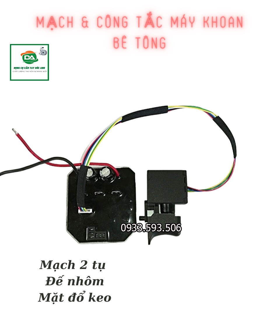 Mạch và công tắc cho máy khoan bê tông 3 chức năng dùng pin mẫu 2