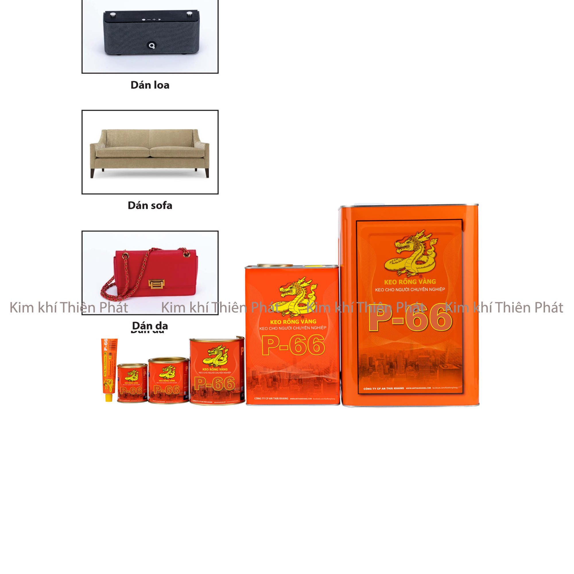 Keo rồng vàng P66, keo con chó, keo dán đa năng