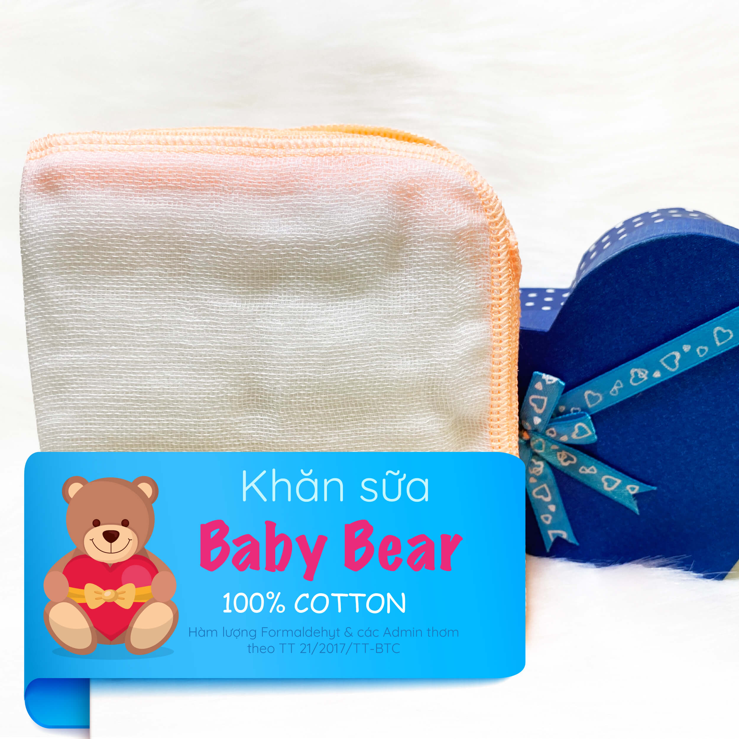 Khăn sữa baby bear 4 lớp 25x27