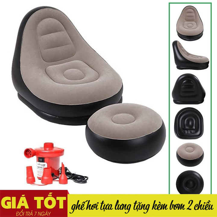 Ghế hơi tựa lưng giá rẻ/ghế giường hơi đa năng + Tặng kèm bơm điện