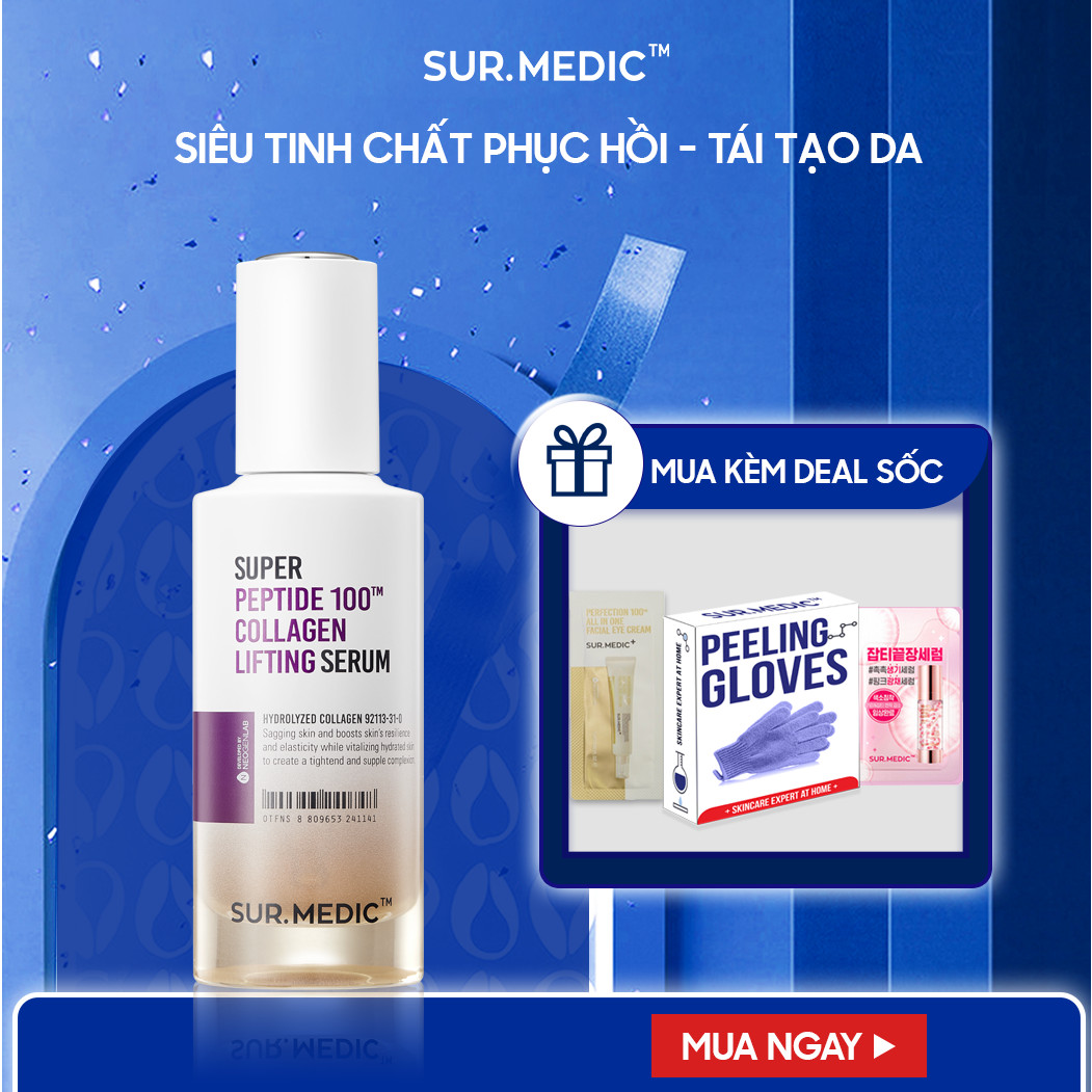 Tinh chất trẻ hóa da SURMEDIC Super Peptide 100tm Collagen Lifting Serum 50ml