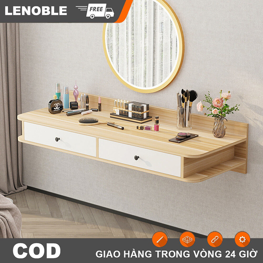 🎉giảm giá🎉LENOBLE Bàn trang điểm bàn bàn trang điểm Làm cho bàn trên tường trang điểm bàn trang điểm phòng ngủ phòng ngăn kéo lệch,thời trang đơn giản hiện đại tủ lưu trữ đa năng Bàn trang điểm đơn giản bằng gỗ