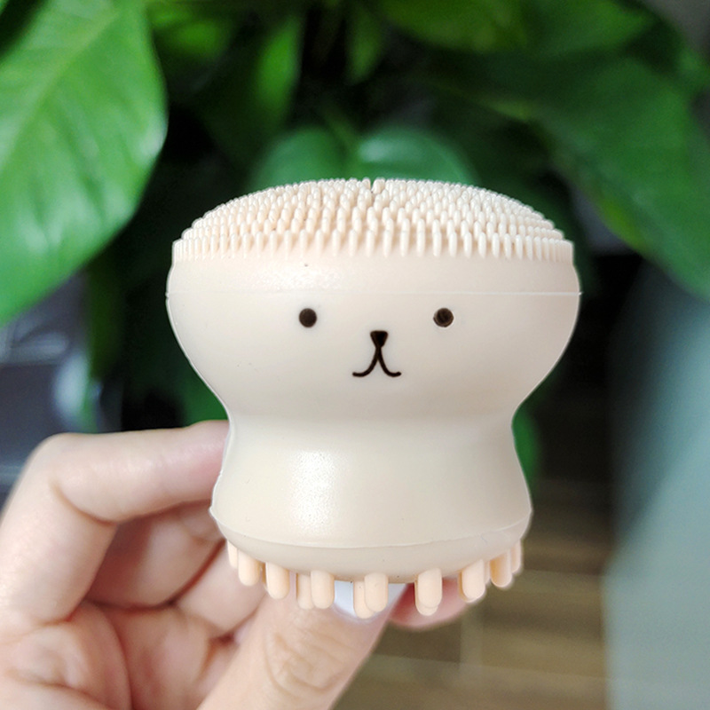 Bạch Tuộc Rửa Mặt, 100% Chất liệu Silicone y tế, Kích thước: 5,3 x 5,4 x 4,3cm SHOPER