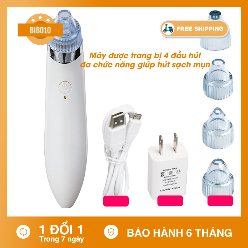 Máy Hút Mụn Đầu Đen, Máy Hút Mụn Hàn Quốc, Máy Hút Mụn Cầm Tay - Hút Tất Cả Mụn Cám, Mụn Bọc, Mụn Mủ Trên Cơ Thể. Máy Hút Mụn Sạch Sâu Bên Trong Da Mặt. Sản phẩm Pin rời an toàn hiệu quả.