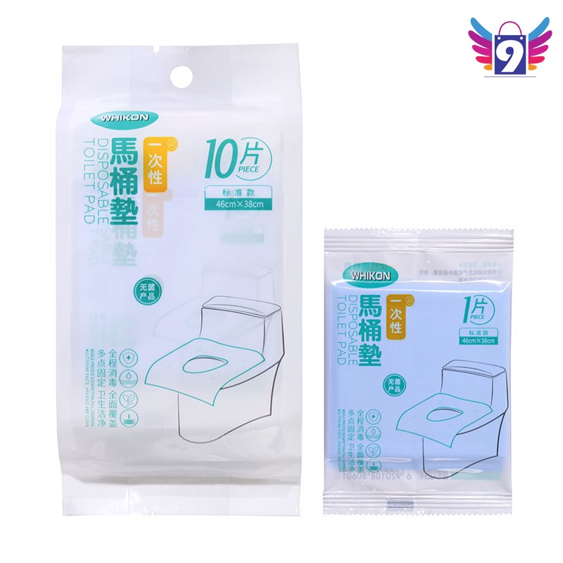 [3-5/8 Hoàn Tiền 25%] - [HCM]Gói 10 miếng Giấy lót bàn cầu an toàn vệ sinh/ TOILET SEAT COVER dùng 1 lần 9STORE tiện lợi vệ sinh
