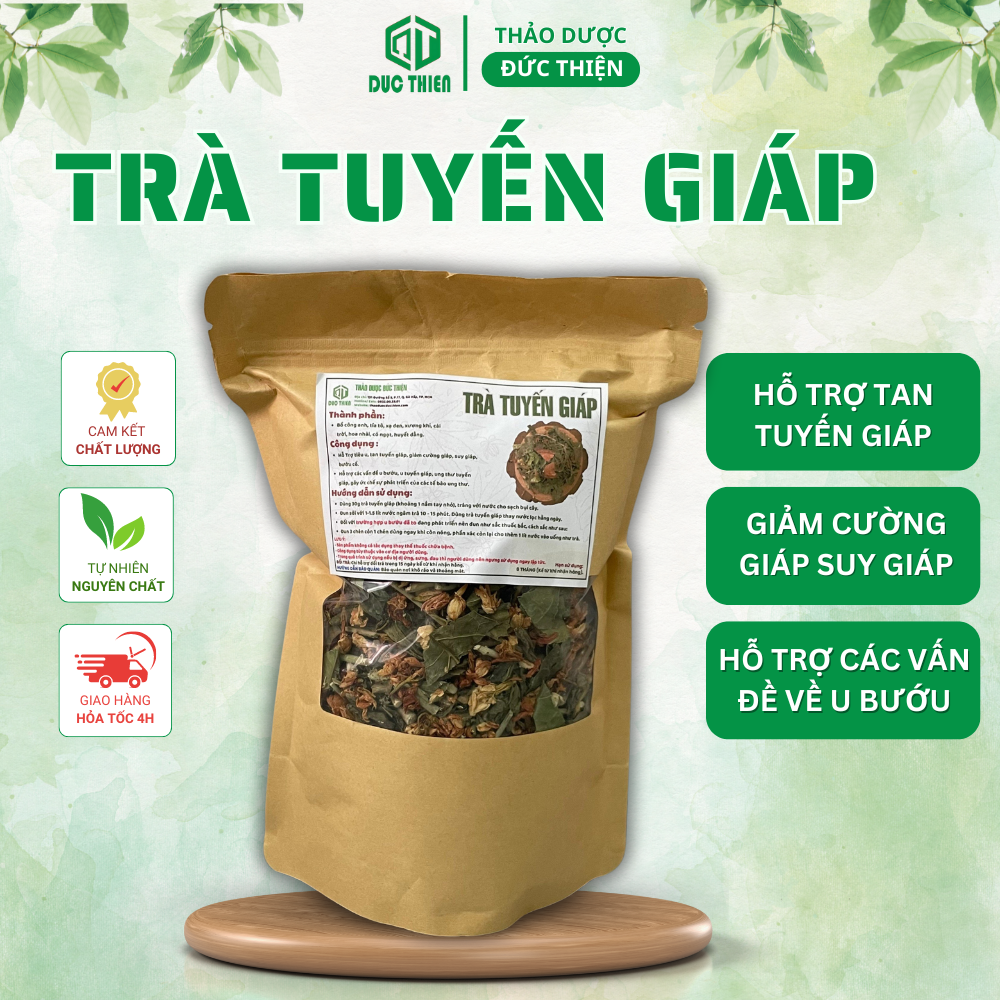 Trà tuyến giáp đức thiện - ngăn ngừa sự phát triên u tuyến giáp - teo bướu giáp - hỗ trợ ung thư tăng sức đề kháng