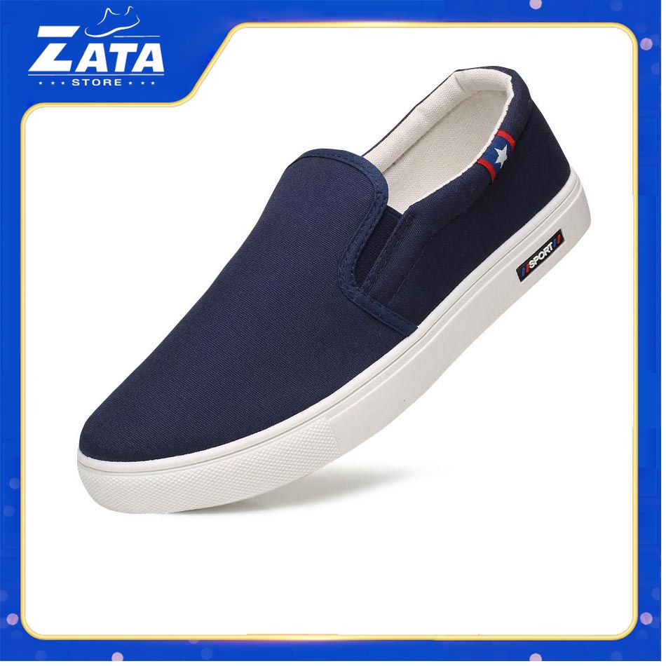Giày lười nam, Giày mọi nam, giày nam vải sợi thoáng khí bền đẹp êm chân ZATA - STL03
